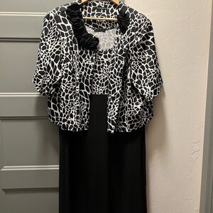 Two piece tank dress w crop jacket